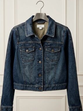 LOFT Dark Blue Denim Jean Jacket